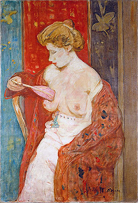 Woman in Red Bathrobe, c.1912/14 | James Wilson Morrice | Gemälde Reproduktion