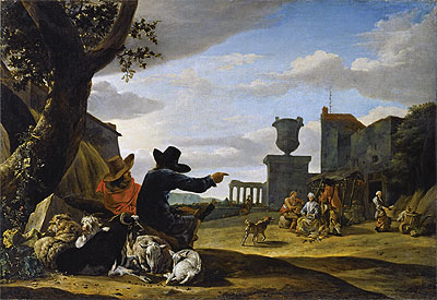 Ruined Landscape with a Tavern, n.d. | Jan Baptist Weenix | Painting Reproduction