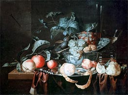 Fruit Still Life, 1664 von Jan Davidsz de Heem | Gemälde-Reproduktion