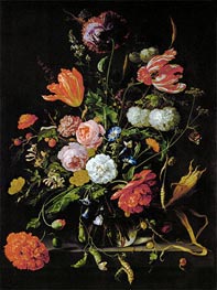 Still Life with Flowers, c.1650/60 by de Heem | Painting Reproduction