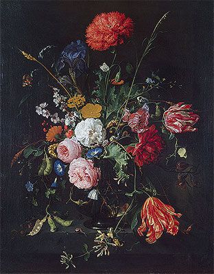 Flowers in a Vase, Undated | de Heem | Gemälde Reproduktion