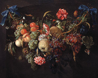 Fruit Garland, c.1650/60  | de Heem | Painting Reproduction