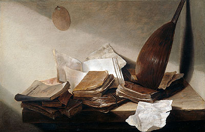 Still Life with Books, 1630 | Jan Davidsz de Heem | Painting Reproduction