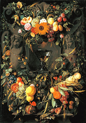 Fruit and Flower Still Life, 1651 | Jan Davidsz de Heem | Gemälde Reproduktion