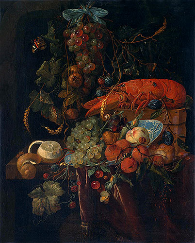Still Life with Fruit and Lobster, undated | Jan Davidsz de Heem | Painting Reproduction