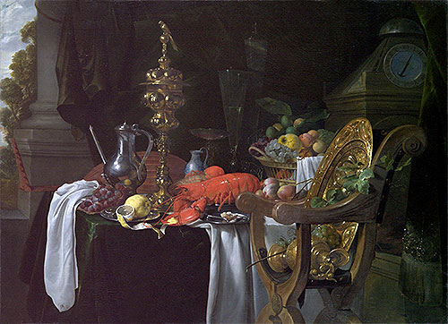 Still Life: A Banqueting Scene, c.1640/41 | de Heem | Painting Reproduction