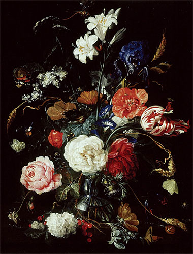 A Vase of Flowers, c.1650/60 | de Heem | Painting Reproduction