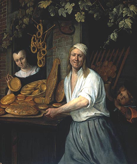 Leiden Baker Arend Oostwaert and His Wife, c.1658 | Jan Steen | Painting Reproduction