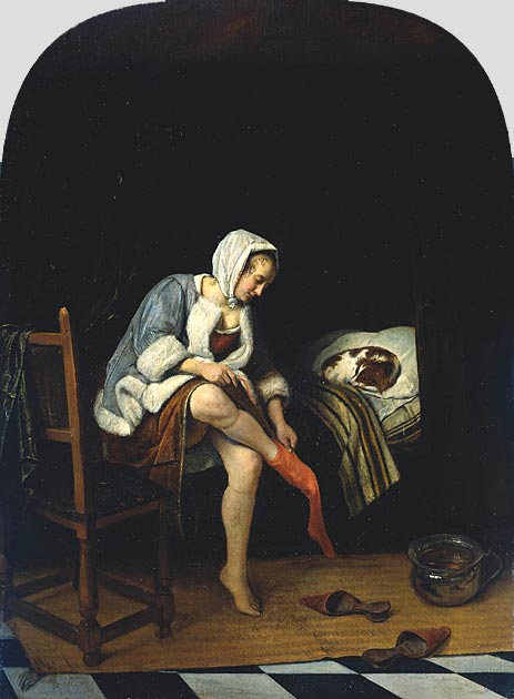 Woman at her Toilet, c.1661/65 | Jan Steen | Gemälde Reproduktion