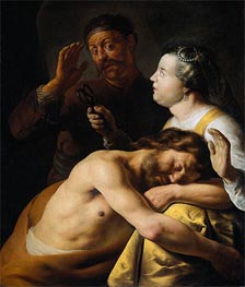 Samson and Delilah, c.1630 von Jan Lievens | Gemälde-Reproduktion