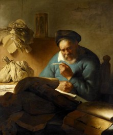 The Quill-cutter, 1627 by Jan Lievens | Painting Reproduction