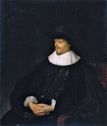 Portrait of Constantijn Huygens, c.1626/27 by Jan Lievens | Painting Reproduction