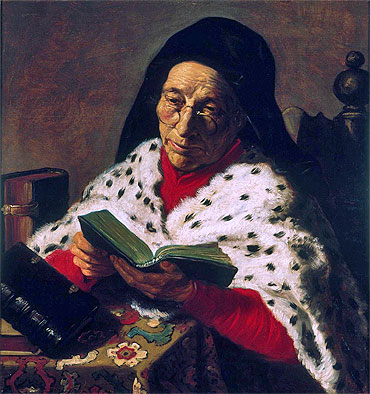 Old Woman Reading, undated | Jan Lievens | Painting Reproduction