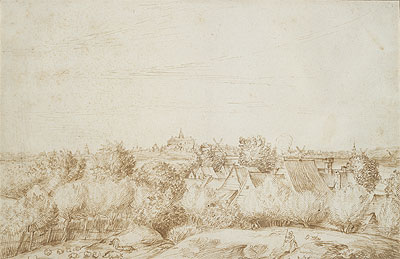 Landscape with a Distant View of Haarlem, n.d. by Jan Lievens | Painting Reproduction