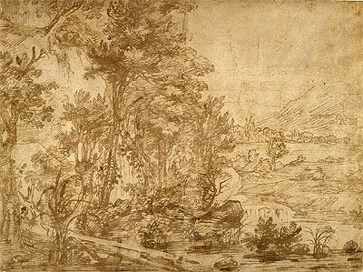 Wooded Landscape, n.d. by Jan Lievens | Painting Reproduction