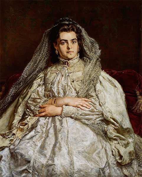 Porträt der Frau des Künstlers Teodora, 1879 | Jan Matejko | Gemälde Reproduktion