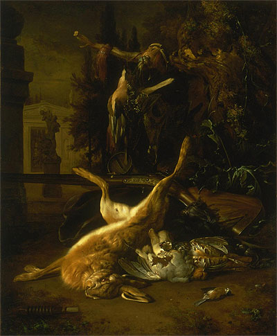 Still Life with a Hare and Birds, undated | Jan Weenix | Painting Reproduction