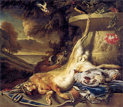 Stillleben mit totem Hasen, c.1691/96 | Jan Weenix | Gemälde Reproduktion