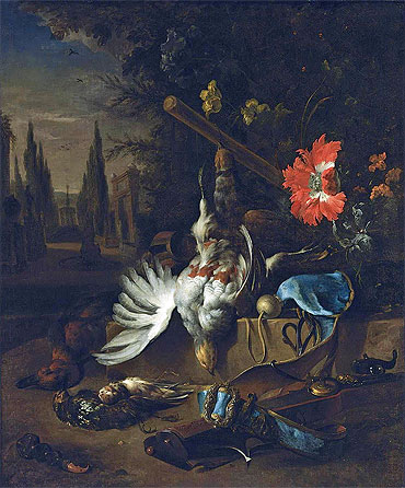 A Hunting Still Life with Partridges, undated | Jan Weenix | Painting Reproduction