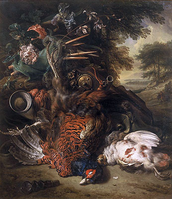 Jagdstillleben mit toten Vögeln | Jan Weenix | Gemälde Reproduktion