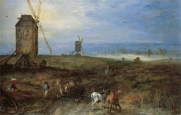 Landscape With Travellers, Undated by Jan Bruegel the Elder | Painting Reproduction