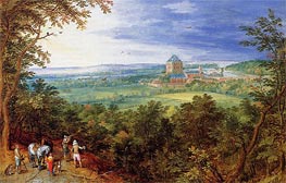 Landscape with the Chateau de Mariemont, Undated von Jan Bruegel the Elder | Gemälde-Reproduktion