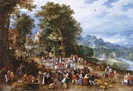 A Village Festival, 1600 by Jan Bruegel the Elder | Painting Reproduction