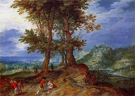 On the Road to Market, Undated by Jan Bruegel the Elder | Painting Reproduction