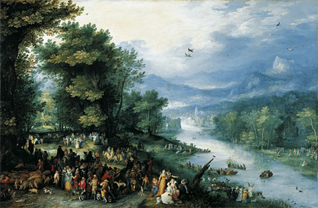 Landscape with Young Tobias, 1598 | Jan Bruegel the Elder | Painting Reproduction
