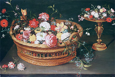 A Basket of Flowers, n.d. | Jan Bruegel the Elder | Painting Reproduction