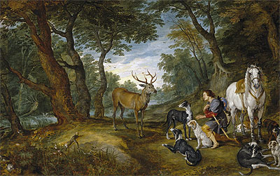 Saint Hubert's Vision, c.1615/30 | Jan Bruegel the Elder