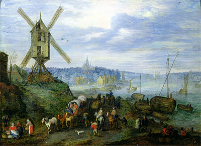 River Landscape, n.d. | Jan Bruegel the Elder | Painting Reproduction