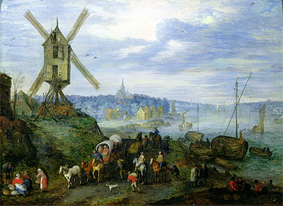 Flusslandschaft | Jan Bruegel the Elder | Gemälde Reproduktion