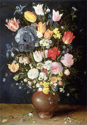 A Stoneware Vase of Flowers, c.1607/08 | Jan Bruegel the Elder | Painting Reproduction