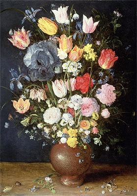Ein Steinzeugvase mit Blumen | Jan Bruegel the Elder | Gemälde Reproduktion