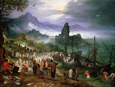 Christ Preaching at the Seaport, 1597 | Jan Bruegel the Elder | Painting Reproduction