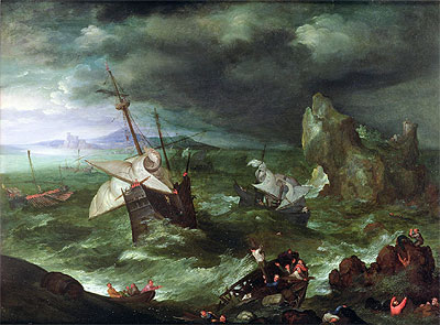 A Sea Storm, c.1594/95 | Jan Bruegel the Elder | Painting Reproduction