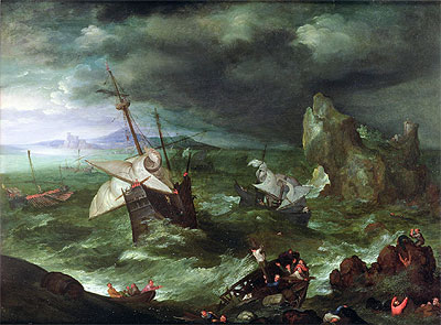 A Sea Storm | Jan Bruegel the Elder | Painting Reproduction