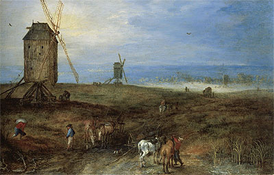 Landscape With Travellers | Jan Bruegel the Elder | Painting Reproduction