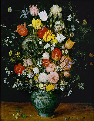 Blumen in einer blauen Vase | Jan Bruegel the Elder | Gemälde Reproduktion