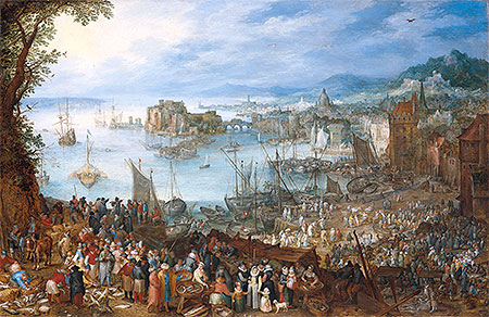Large Fish Market, 1603 | Jan Bruegel the Elder