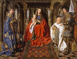 The Virgin and Child with Canon Joris Van der Paele | Jan van Eyck | Painting Reproduction
