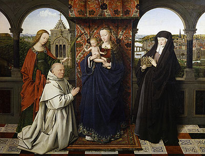 Virgin and Child, with Saints and Donor, c.1441 | Jan van Eyck | Gemälde Reproduktion