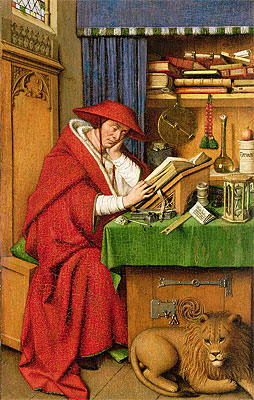 Saint Jerome in His Study, c.1435 | Jan van Eyck | Painting Reproduction