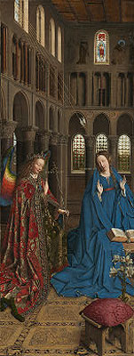 The Annunciation, c.1434/36 | Jan van Eyck | Gemälde Reproduktion