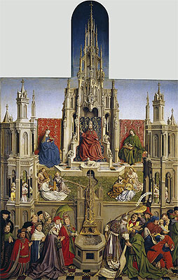 The Fountain of Grace and the Triumph of the Church over the Synagogue, 1430 | Jan van Eyck | Painting Reproduction