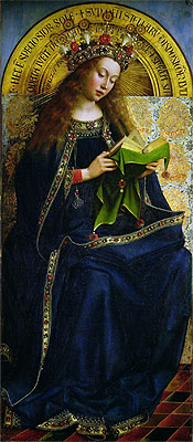 The Virgin Mary (The Ghent Altarpiece), 1432 | Jan van Eyck | Gemälde Reproduktion