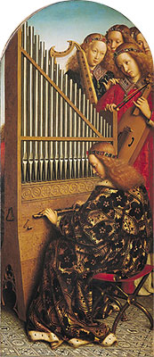 Angels Playing Music (The Ghent Altarpiece), 1432 | Jan van Eyck | Painting Reproduction