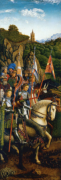 The Knights of Christ (The Ghent Altarpiece), 1432 | Jan van Eyck | Gemälde Reproduktion