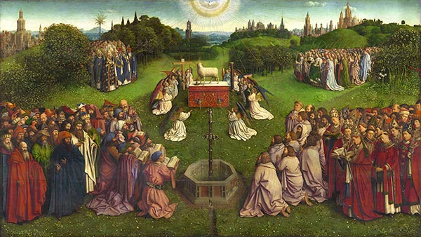 The Adoration of the Mystic Lamb (The Ghent Altarpiece), 1432 | Jan van Eyck | Painting Reproduction